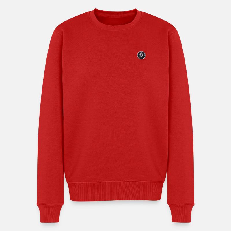 Billardkugel bestickt - Männer Premium Bio Pullover - Rot