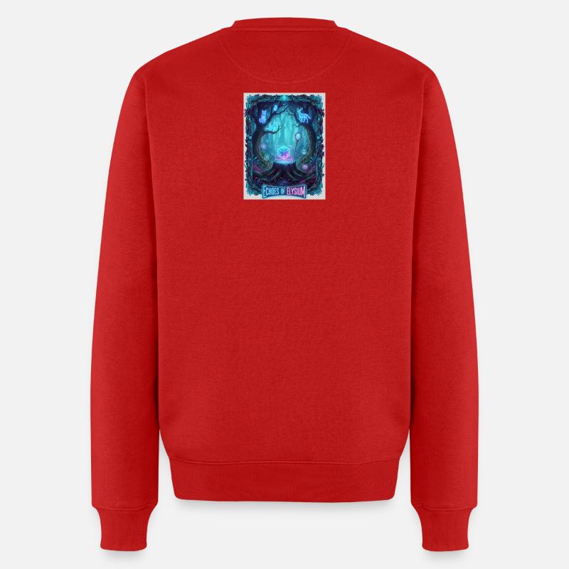 Echos von Elysium - Männer Premium Bio Pullover - Rot