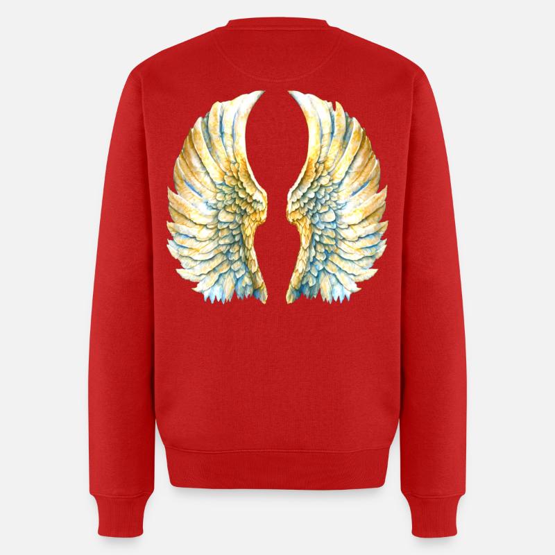 Engelsflügel - Männer Premium Bio Pullover - Rot