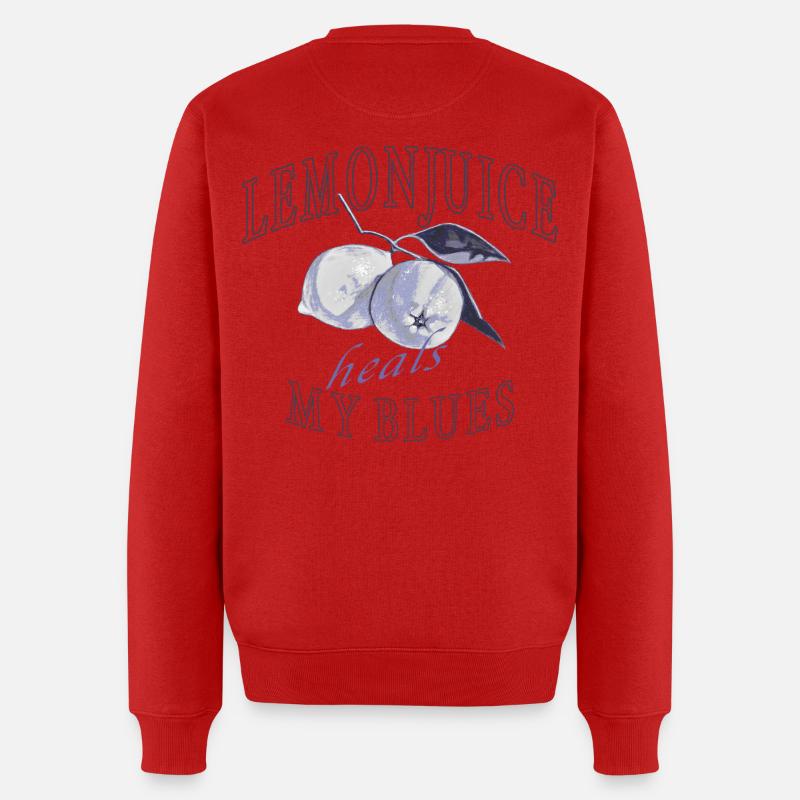 Zitronen Heilen Blues Graphic - Männer Premium Bio Pullover - Rot