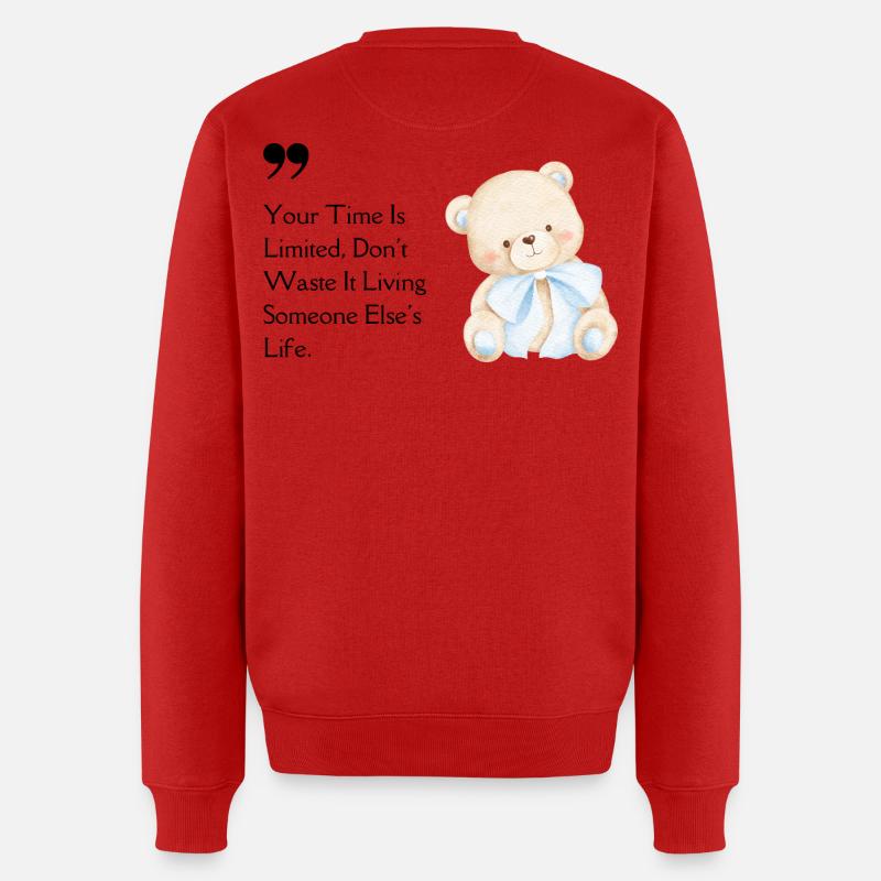 Votre temps est limité / Teddy avec ruban bleu - Pull Premium bio Homme - rouge