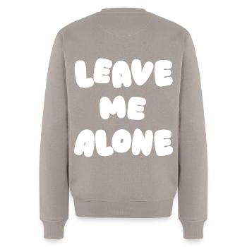Leave Me Alone - Männer Premium Bio Pullover - Taupe - Hinten - Nico (187cm)