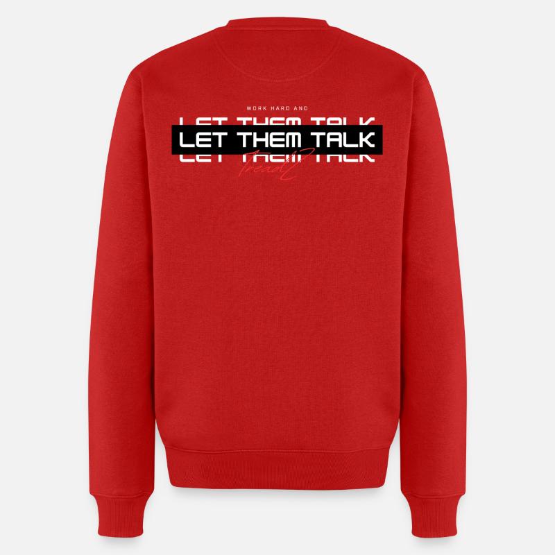 TreadZ Let them Talk - Männer Premium Bio Pullover - Rot