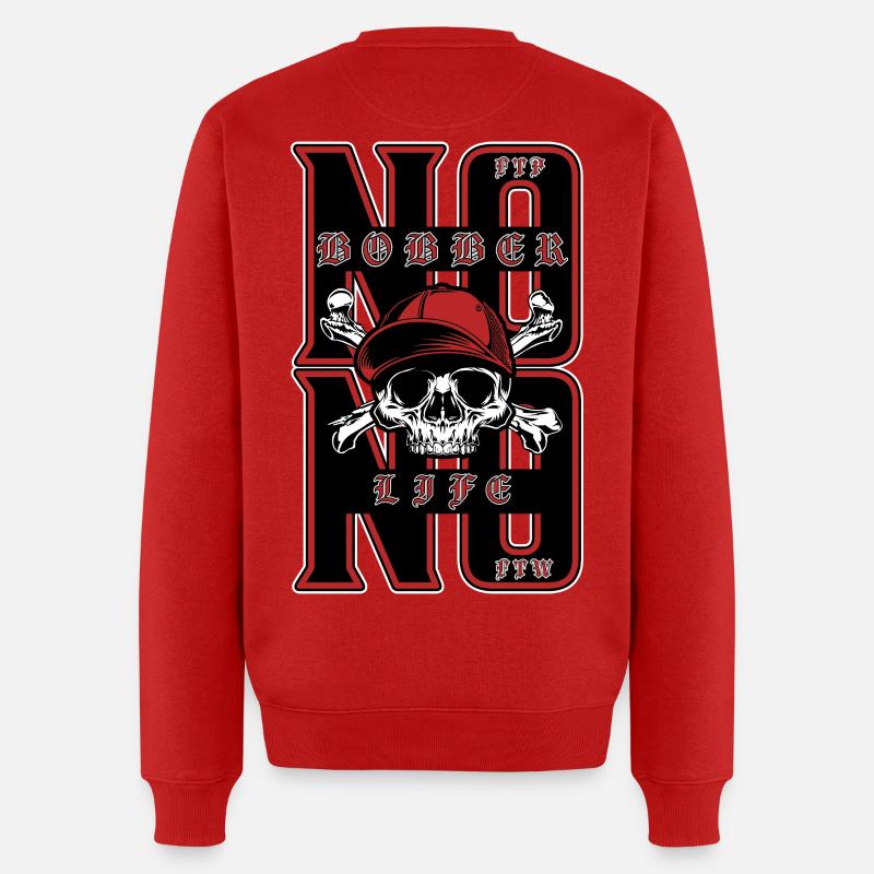 No Bobber No Life - Männer Premium Bio Pullover - Rot