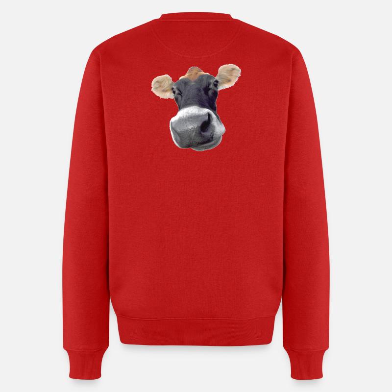 Muh Kuh - Männer Premium Bio Pullover - Rot