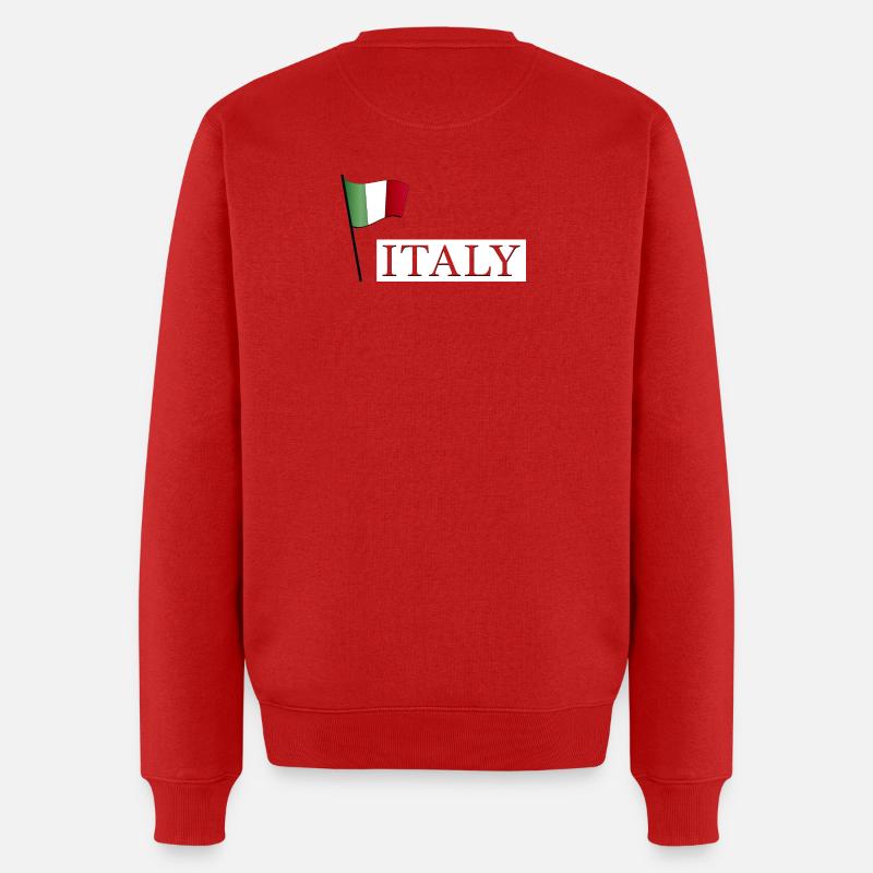 ITALY Claim - Männer Premium Bio Pullover - Rot