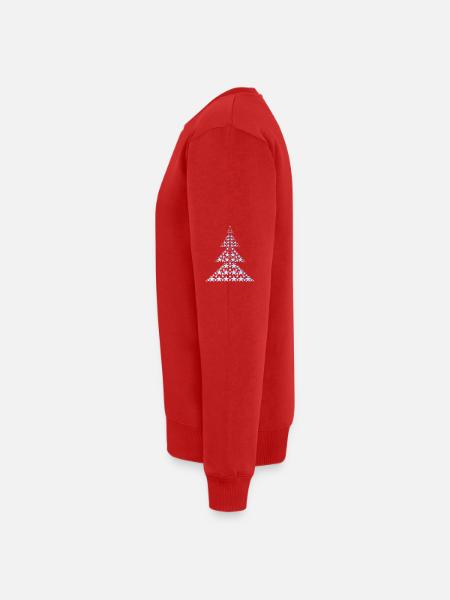 Blauer Weihnachtsbaum - Männer Premium Bio Pullover - Rot