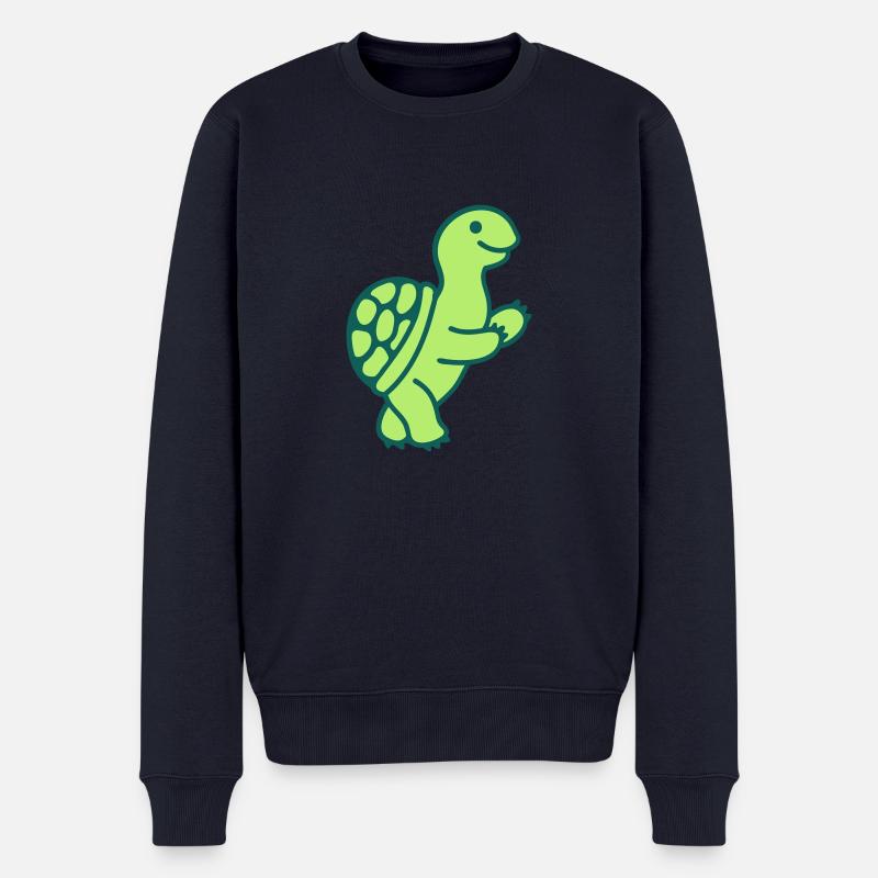 Schildkröte 2 - Männer Premium Bio Pullover - Navy