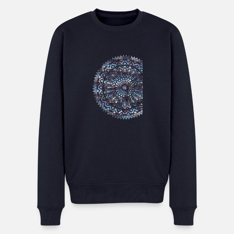 sky - Männer Premium Bio Pullover - Navy