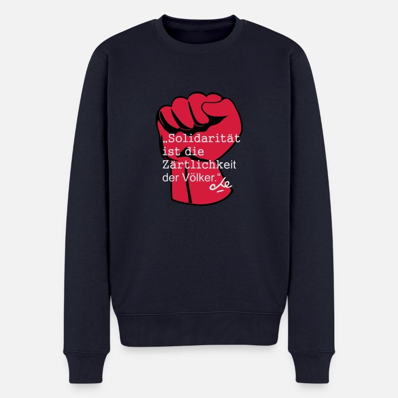 Solidarität ist die Zärtlichkeit der Völker, Che - Männer Premium Bio Pullover - Navy