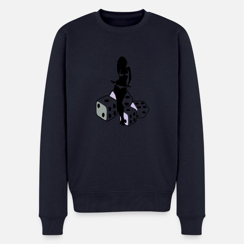 spielwürfel - Männer Premium Bio Pullover - Navy