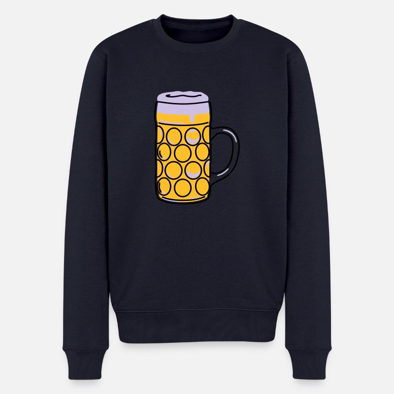 Tasse de bière, pinte, mesure - Pull Premium bio Homme - bleu marine