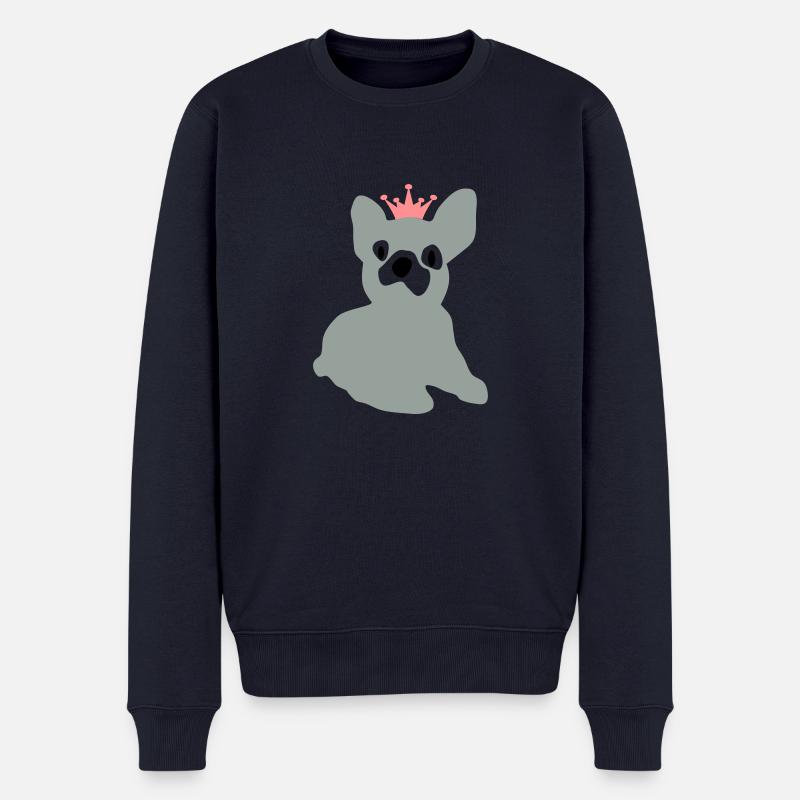 hund - Männer Premium Bio Pullover - Navy