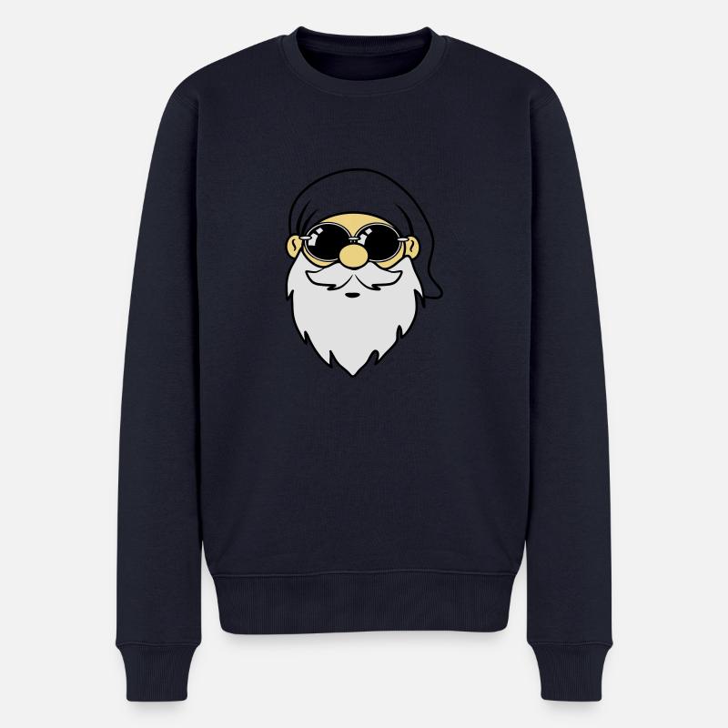 Zwerg lustig witzig Sonnenbrille - Männer Premium Bio Pullover - Navy