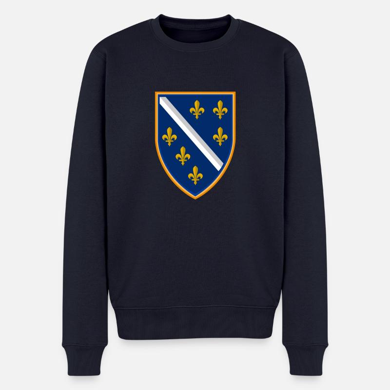 BiH Bosna - Männer Premium Bio Pullover - Navy