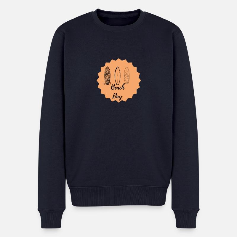 Beach Day - Männer Premium Bio Pullover - Navy