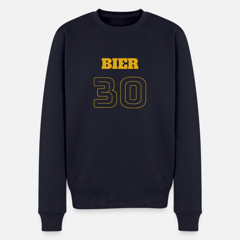 Bier Trikot - Männer Premium Bio Pullover - Navy