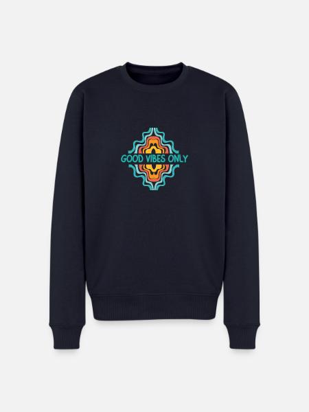 nur gute Laune - Männer Premium Bio Pullover - Navy