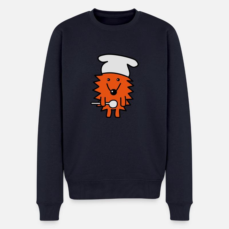 Koch-Igel - Männer Premium Bio Pullover - Navy