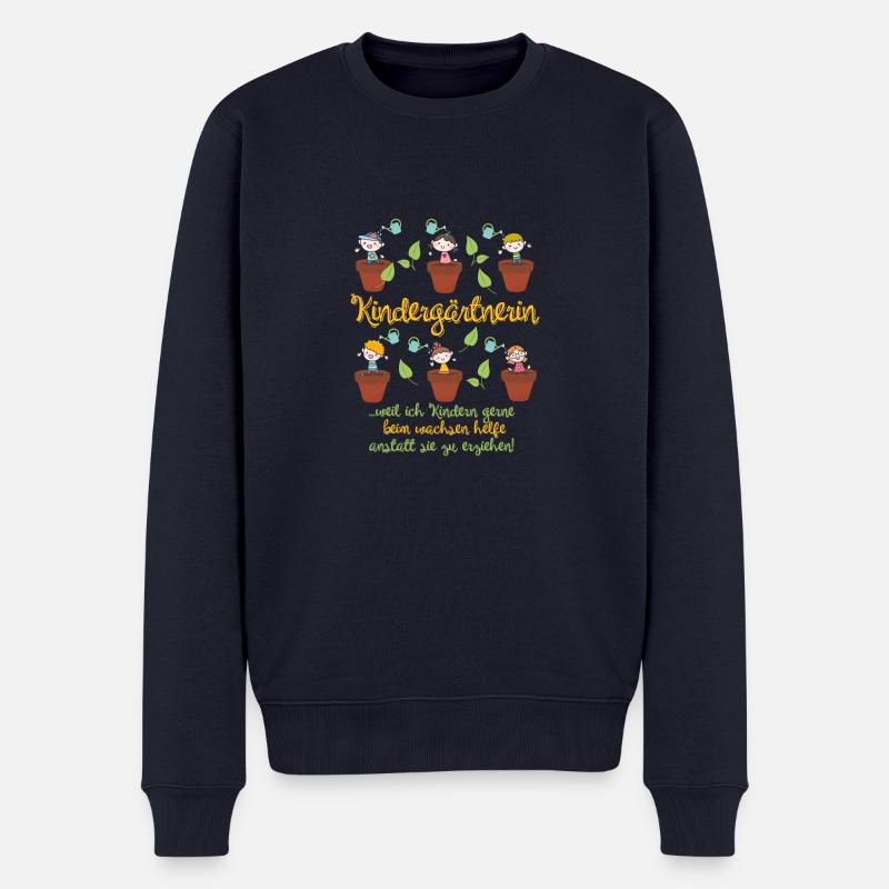 Kindergärtnerin - Männer Premium Bio Pullover - Navy