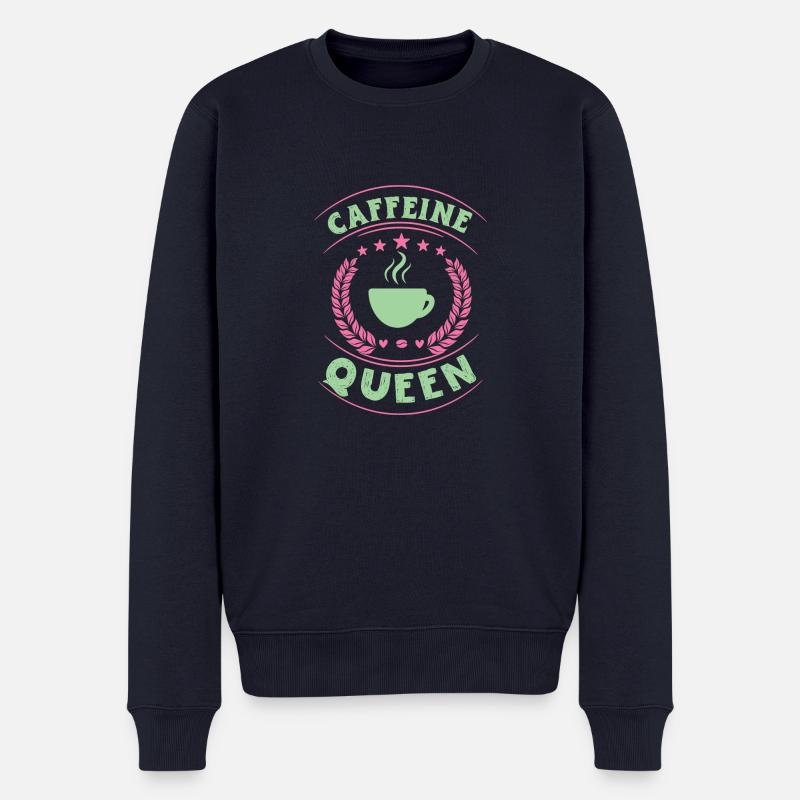Koffein-Königin - Männer Premium Bio Pullover - Navy