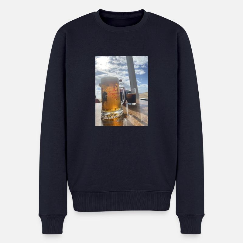 DjNunoKa Design - Sonnenbierglas - Männer Premium Bio Pullover - Navy