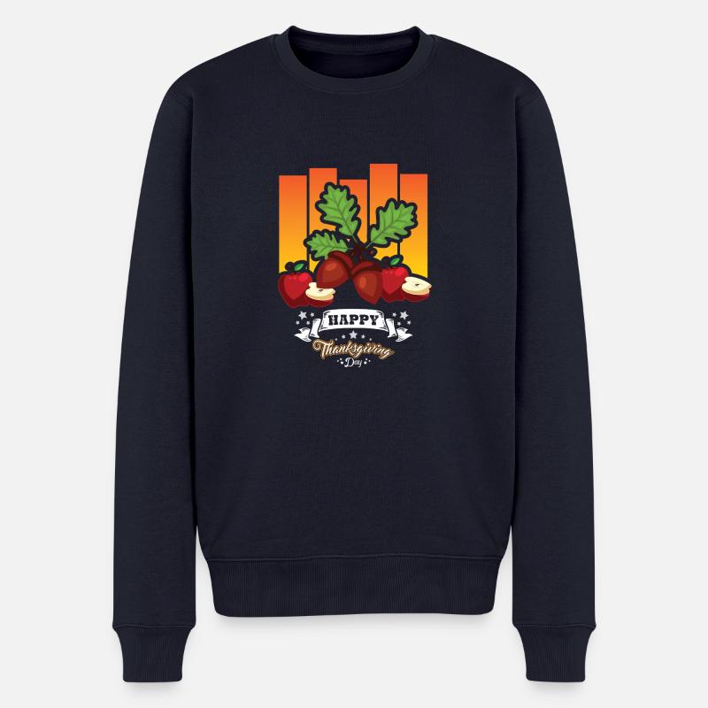 Thanksgiving 7 - Männer Premium Bio Pullover - Navy