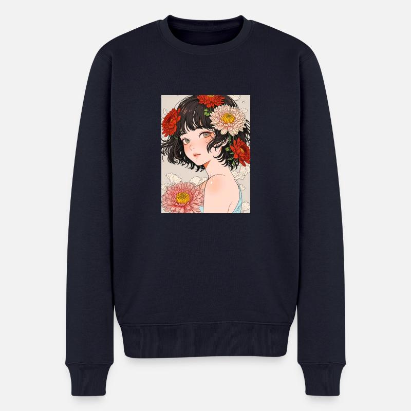 Kirei no Hana - Männer Premium Bio Pullover - Navy