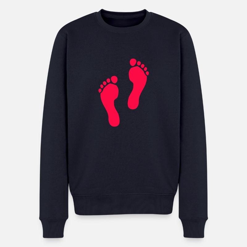 Abdrücke - Männer Premium Bio Pullover - Navy