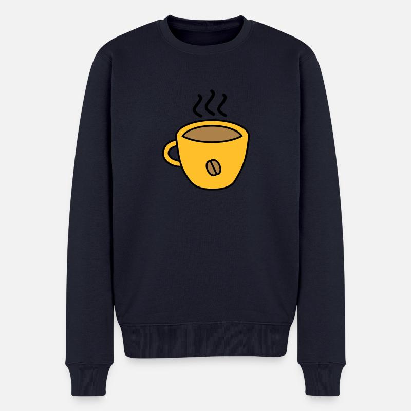 coffee - Männer Premium Bio Pullover - Navy