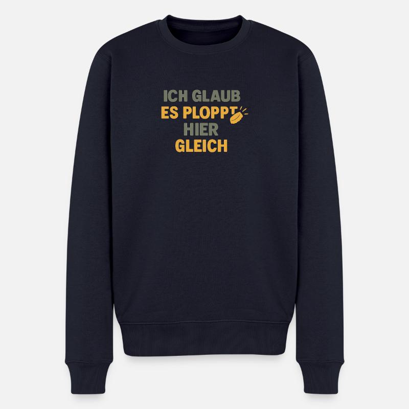 Ploppt gleich - Männer Premium Bio Pullover - Navy