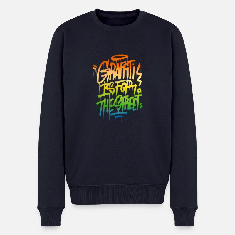 graffiti - est de la rue - Pull Premium bio Homme - bleu marine