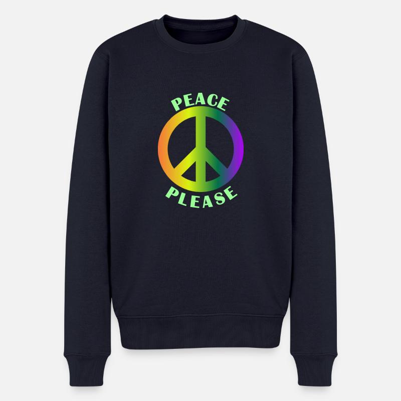 Peace Blease - Männer Premium Bio Pullover - Navy