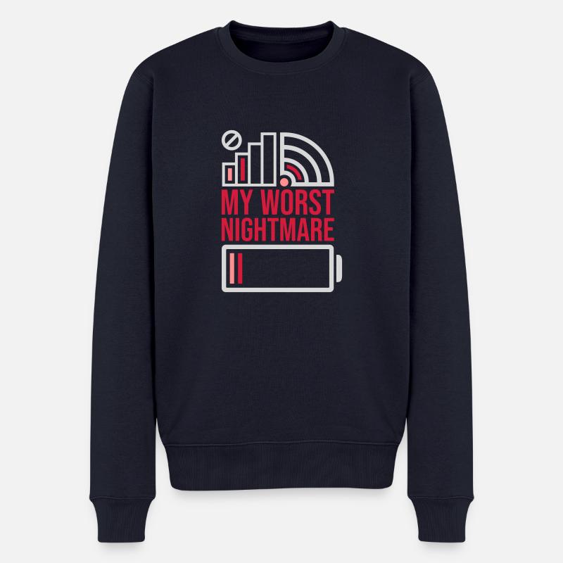 Icônes mon pire cauchemar - Pull Premium bio Homme - bleu marine