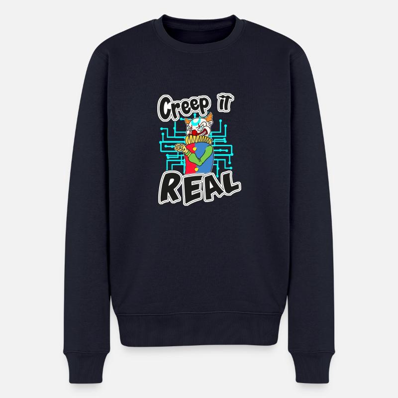 Creep It Real - Krypto-Clown - Männer Premium Bio Pullover - Navy