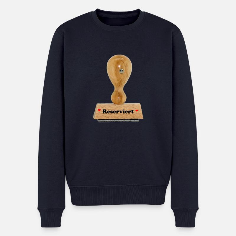 Reserviert Stempel - Männer Premium Bio Pullover - Navy