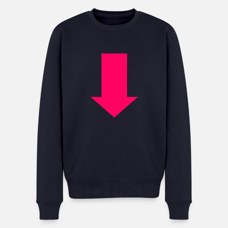 Pfeil - Männer Premium Bio Pullover - Navy