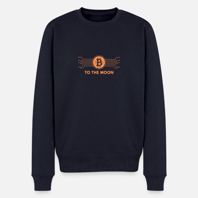 Trajectoire du bitcoin - Pull Premium bio Homme - bleu marine