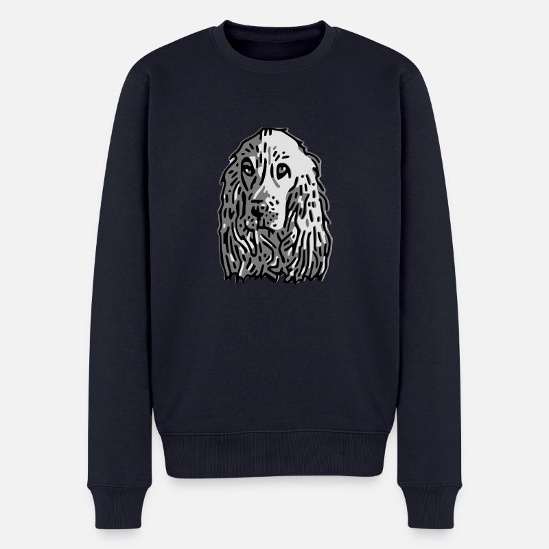 cocker - Männer Premium Bio Pullover - Navy