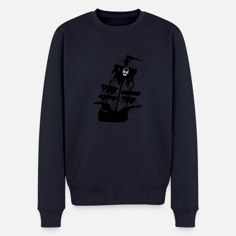 geisterschiff - Männer Premium Bio Pullover - Navy