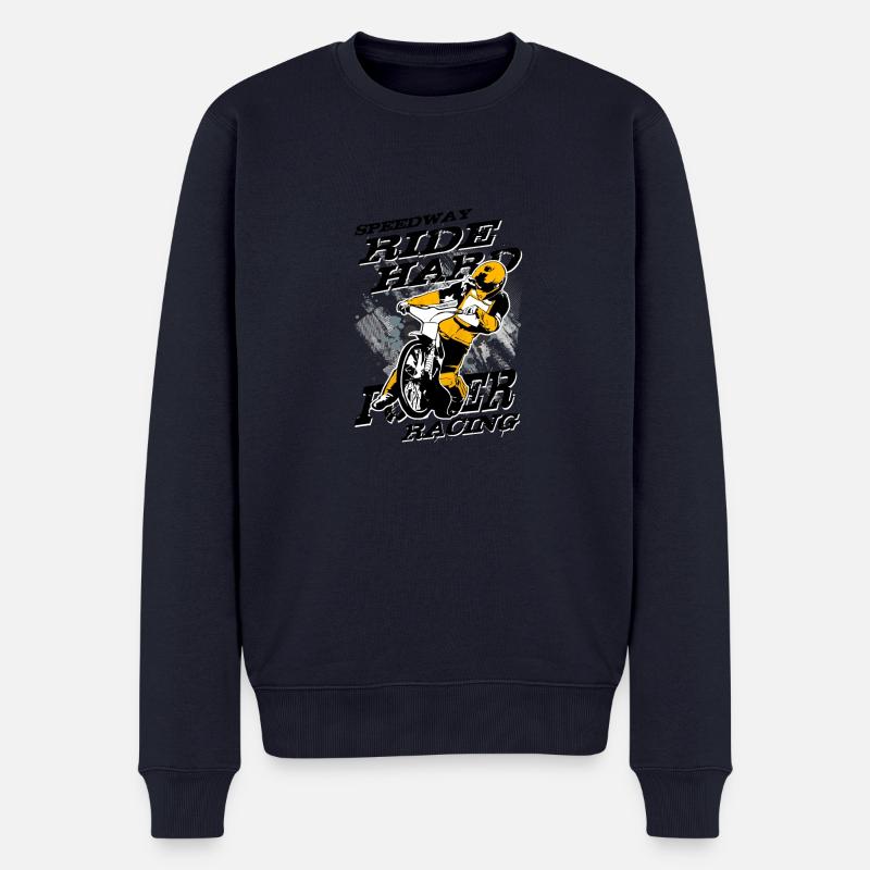 Speedway Racing - Männer Premium Bio Pullover - Navy