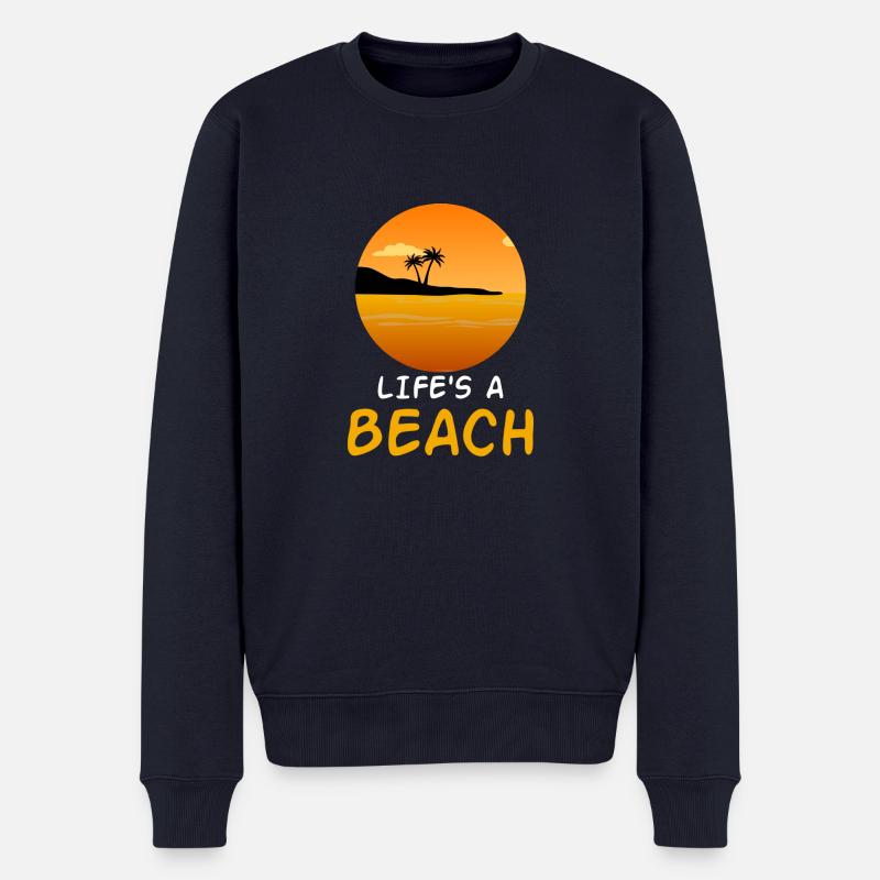 Strand Sommer - Männer Premium Bio Pullover - Navy