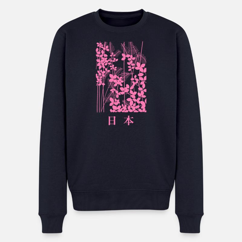 Japan (dunkel) - Männer Premium Bio Pullover - Navy
