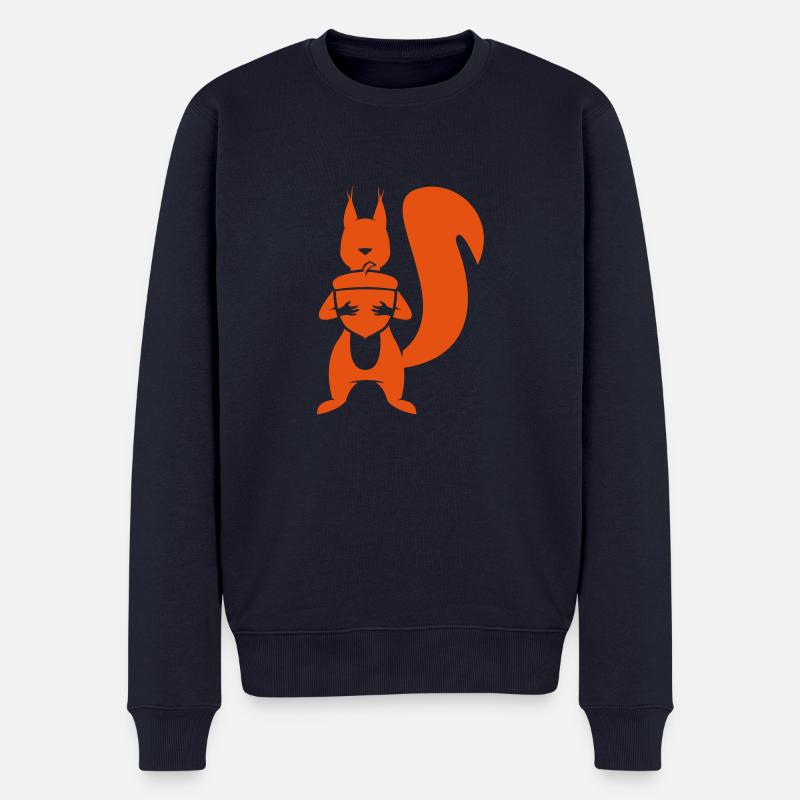 Eichhörnchen / Squirrel - Männer Premium Bio Pullover - Navy