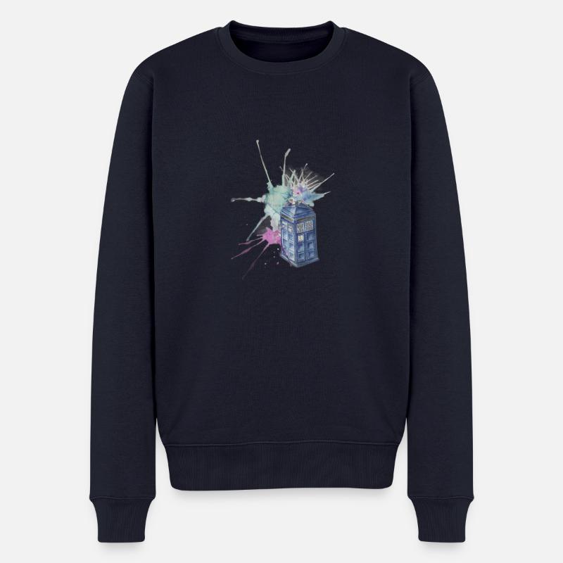 Tardis - Männer Premium Bio Pullover - Navy