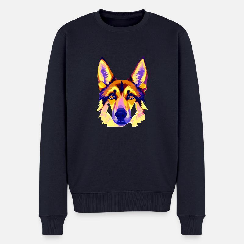 Hunde Schäferhund Hund Hundehalter Hundebesitzer - Männer Premium Bio Pullover - Navy