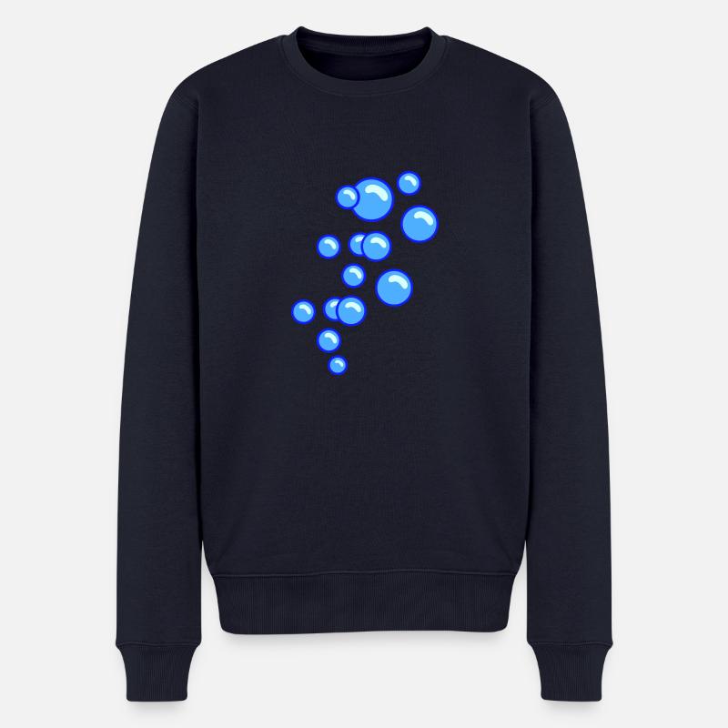 Blasen / bubbles (3c) - Männer Premium Bio Pullover - Navy
