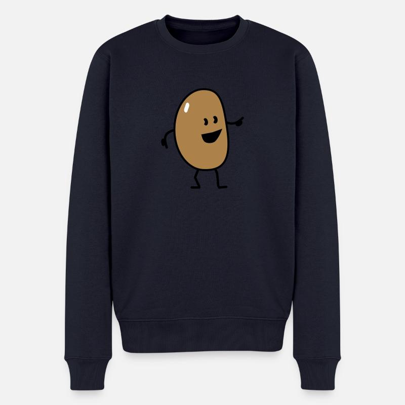 french (yelly) bean - Männer Premium Bio Pullover - Navy