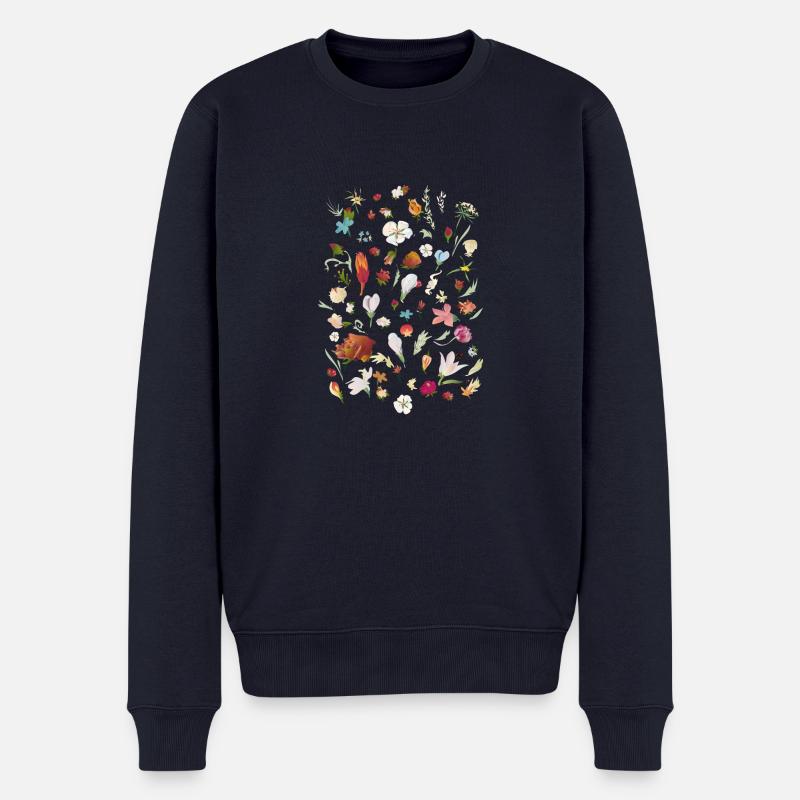 Blumenliese - Männer Premium Bio Pullover - Navy