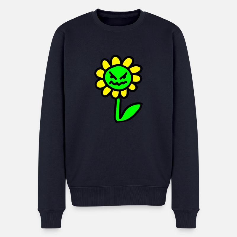 böse Blume - 3 - Männer Premium Bio Pullover - Navy